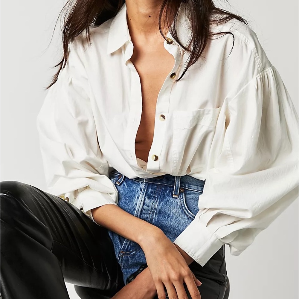 ✨HPx2✨ NWTS FP POPLIN TOP (M) - Picture 5 of 11